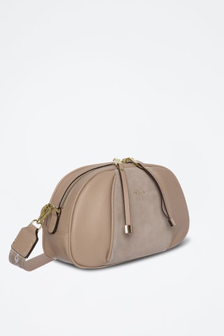 Leren Schoudertas Elvis - Nude