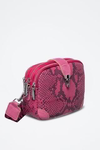 Leren Schoudertas Parker - Fuchsia