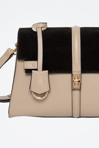 Leren Handtas Metropolis - Taupe