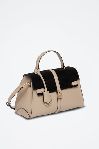 Leren Handtas Metropolis - Taupe