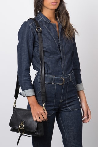 Leren Schoudertas Sophia - Zwart