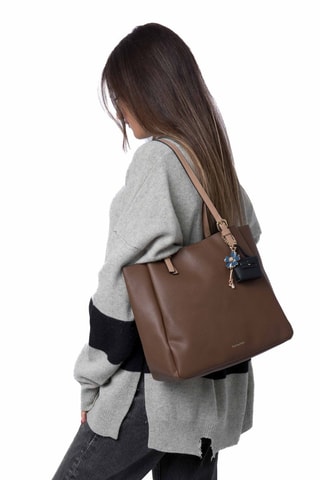 Handtas Ricci - Zwart - Beige en bruin