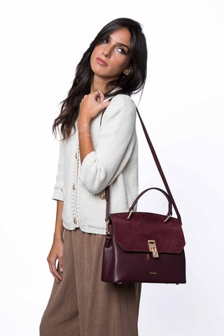 Leren Handtas Ninon - Paars