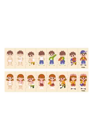 Puzzle ludique Dressed en bois - Dès 18 mois