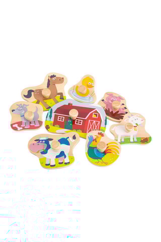 Puzzle en bois Ferme - 8 pièces - Dès 2 ans