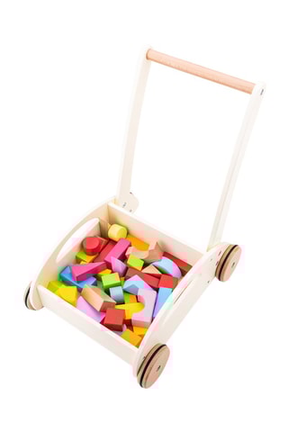 Chariot de marche avec blocs d'activité en bois - Dès 1 an