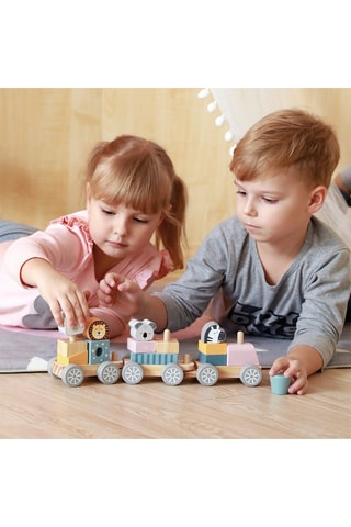 Petit train empilable en bois - Dès 18 mois