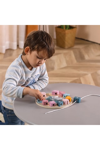 Horloge à encastrement en bois - Dès 18 mois