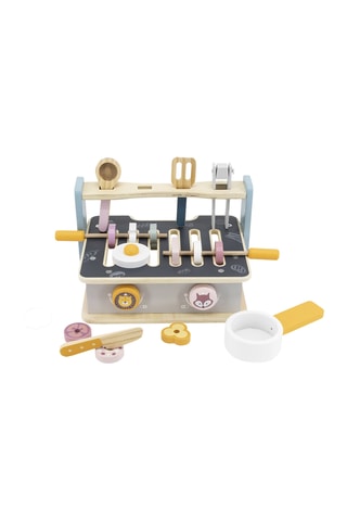 Cuisinière et barbecue pliables en bois - Dès 24 mois