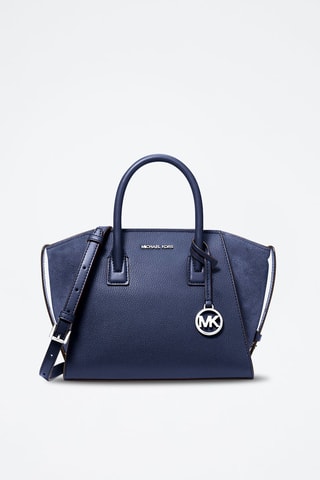 Leren Handtas Avril - Marineblauw