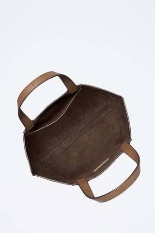 Leren Shopper - Beige