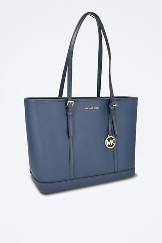 Leren Shopper - Marineblauw