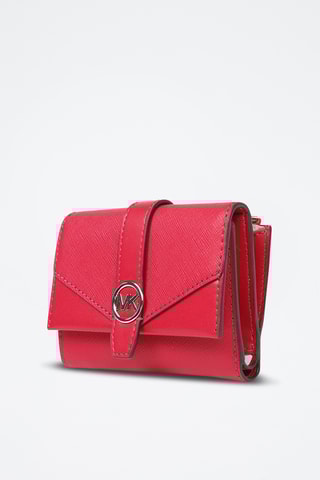 Leren Portefeuille - Frambozenrood