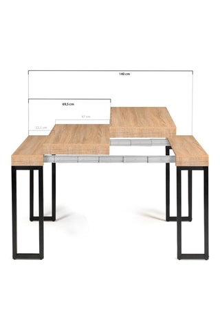 Table extensible Manufacture - 
Naturel et noir