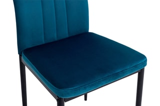 4 chaises Jade - 39 x 96 x 41,5 cm - Revêtement en velours