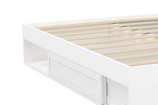 Cadre de lit Orem avec sommier et rangements intégrés - 140 x 190 cm