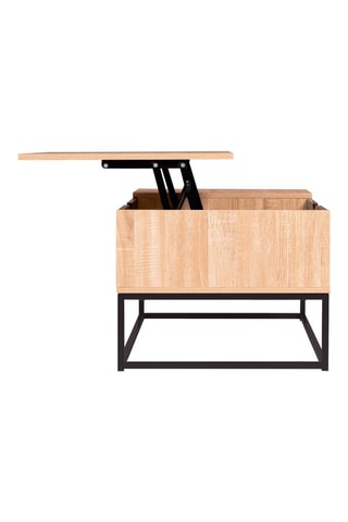 Table basse relevable Manufacture - Noir et imitation bois