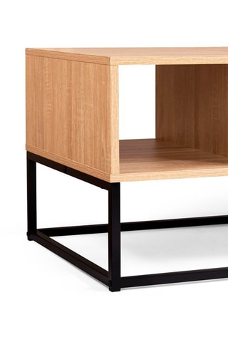 Table basse relevable Manufacture - Noir et imitation bois