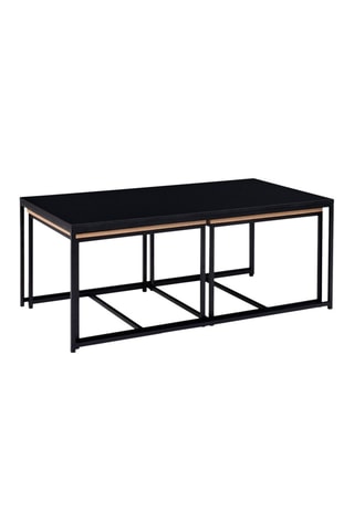 3 tables basses Liverpool - 
Noir et naturel