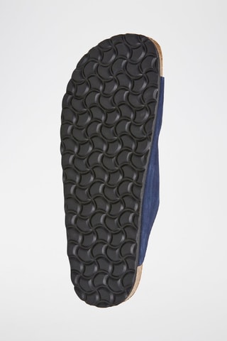 Mules en nubuck - Bleu marine