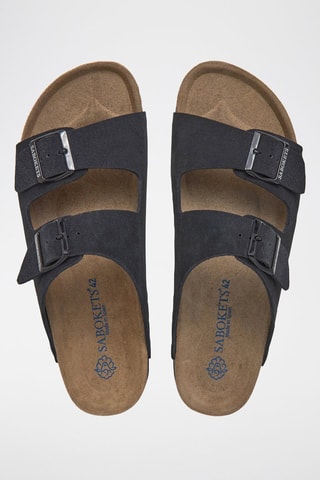 Mules en nubuck - Noir