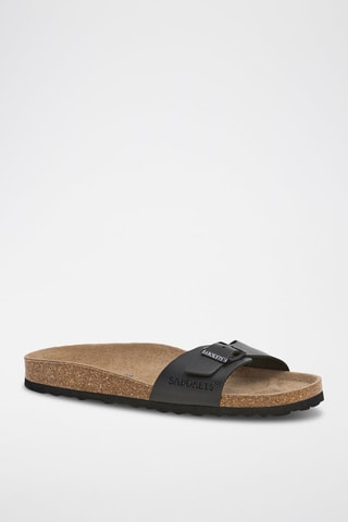 Mules en cuir - Noir