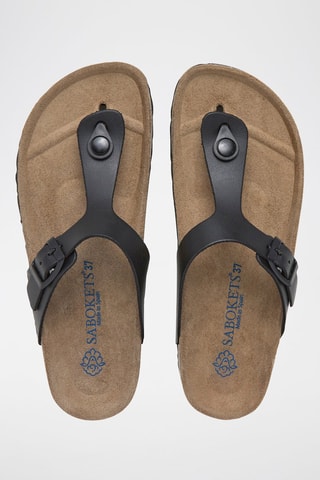 Sandales en cuir - Noir