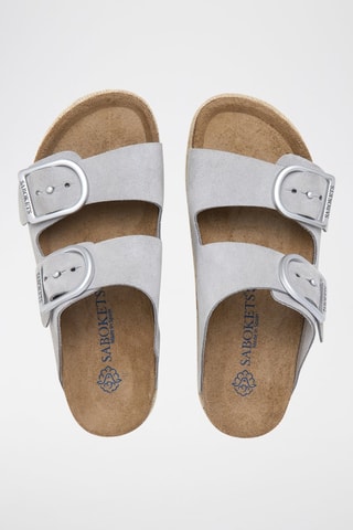 Mules en nubuck - Gris