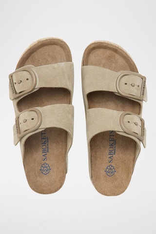 Mules en nubuck - Kaki