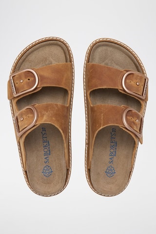 Mules en cuir - Marron