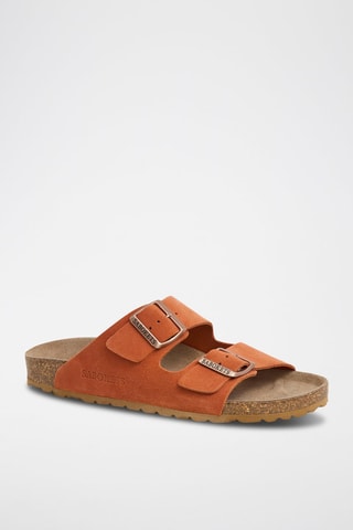 Mules en nubuck - Orange