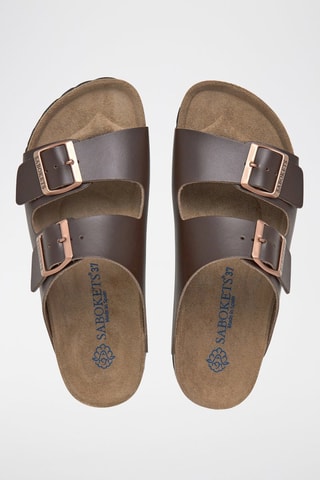 Mules en cuir - Marron