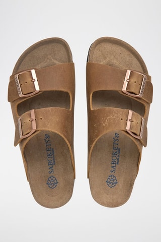 Mules en cuir - Marron