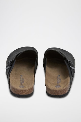 Mules en cuir - Noir