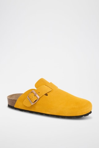 Mules en nubuck - Jaune