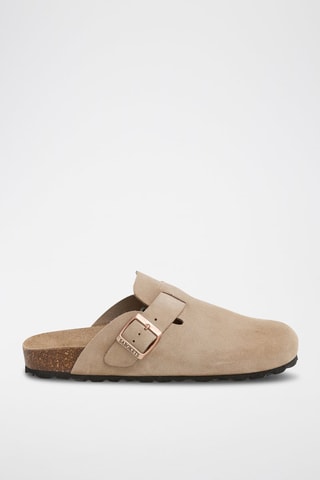 Mules en nubuck - Marron