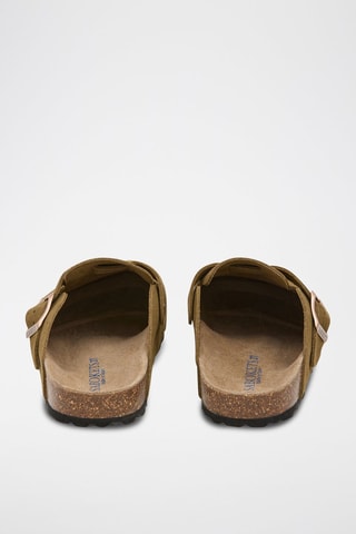 Mules en nubuck - Kaki