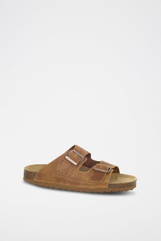 Mules en nubuck - 
Marron