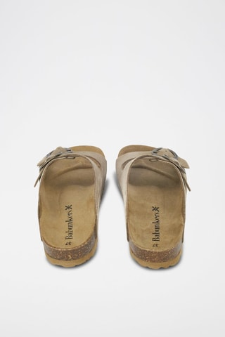 Mules en cuir - 
Marron