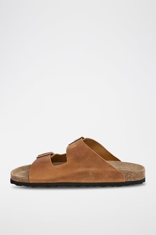 Mules en cuir - Marron