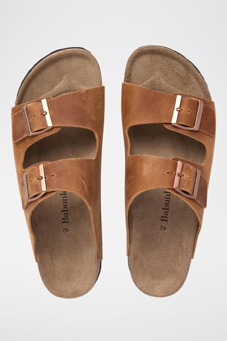 Mules en cuir - Marron