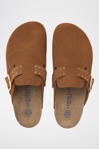 Mules en nubuck - Marron