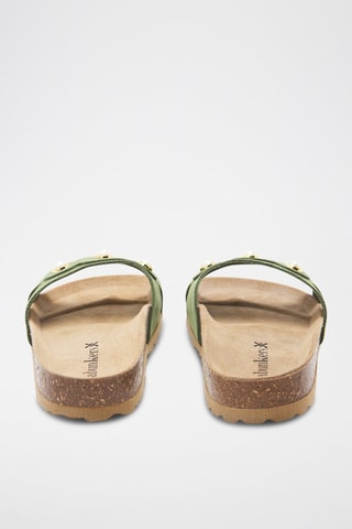 Mules en cuir - 
Vert