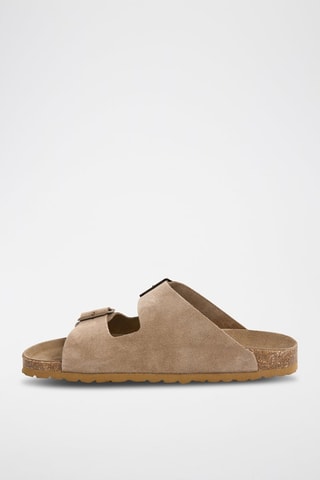 Mules en nubuck - Marron