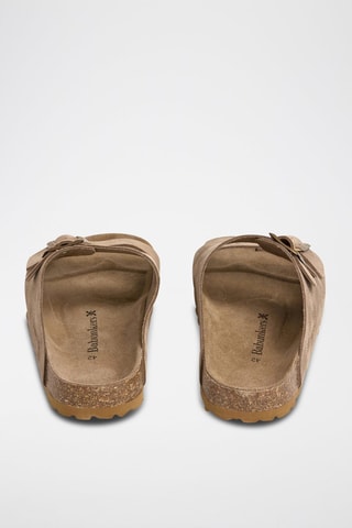 Mules en nubuck - Marron