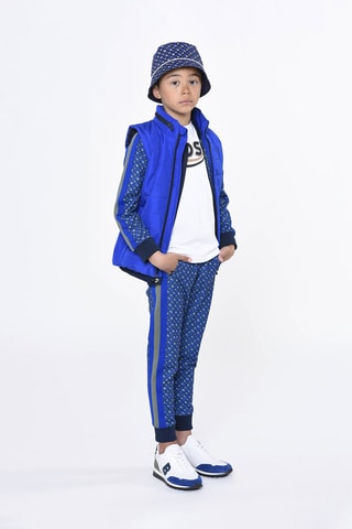 Bobhoedje Blauw en Wit - Boss