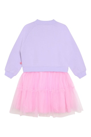 Jurk Trompe-l'oeil - Lichtpaars en roze