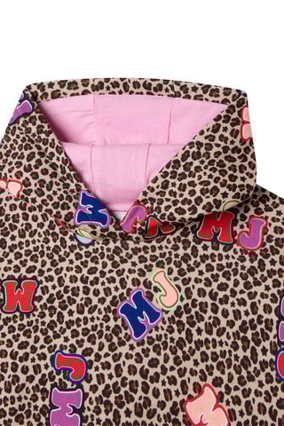 Jurk met Capuchon Beige en Bruin