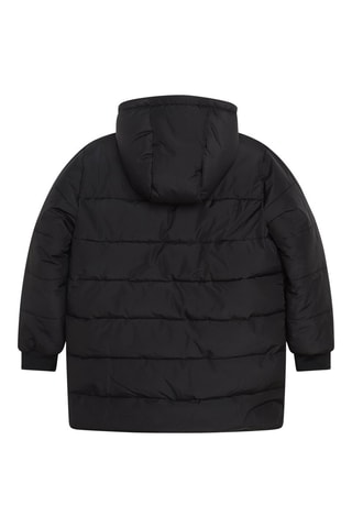 Lange gewatteerde jas met capuchon - Zwart - Timberland