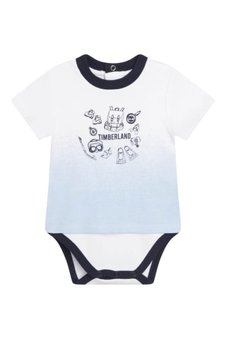 Biologisch Katoenen Rompertje Wit en Blauw